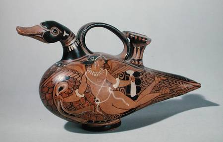 Askos in the form of a duck a Etruscan