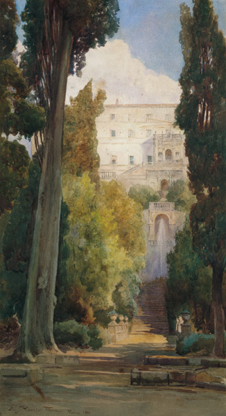 The Villa d'Este, Tivoli a Ettore Roesler Franz