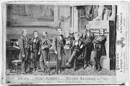 Seine deputies, members of the National Defence Government on 4th September 1870 a Eugene Appert