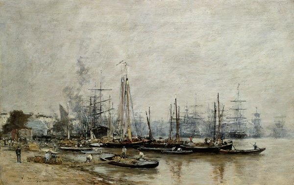 Nel porto di Bordeaux a Eugène Boudin