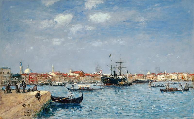 Der Canal Grande in Venedig a Eugène Boudin
