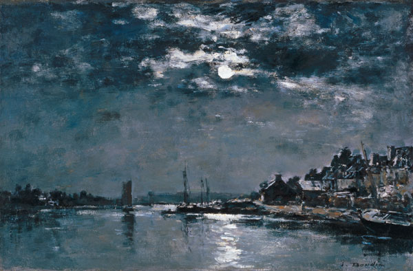 Moonlit Seascape a Eugène Boudin