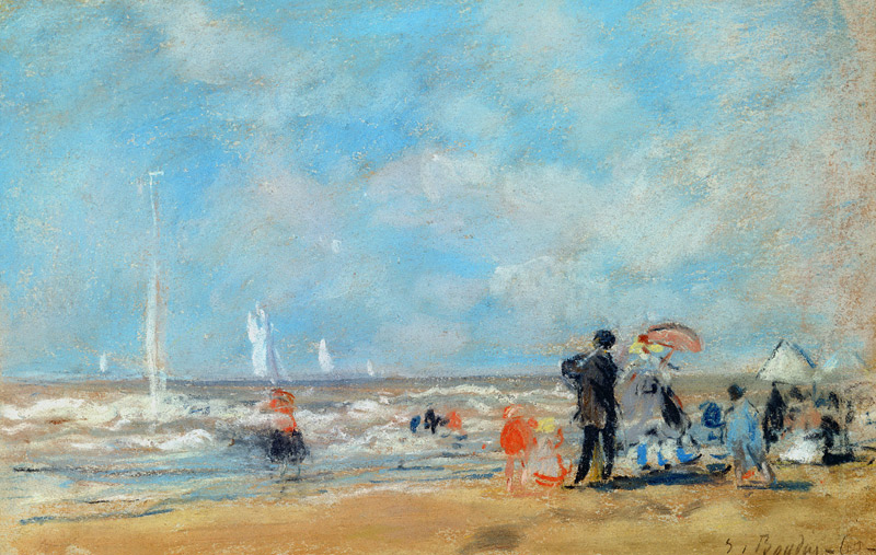 On the Beach a Eugène Boudin