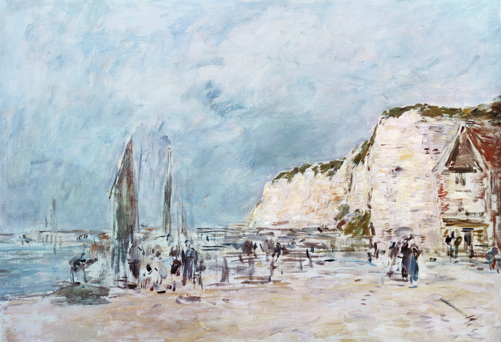 The Cliffs at Dieppe and the ''Petit Paris'' a Eugène Boudin