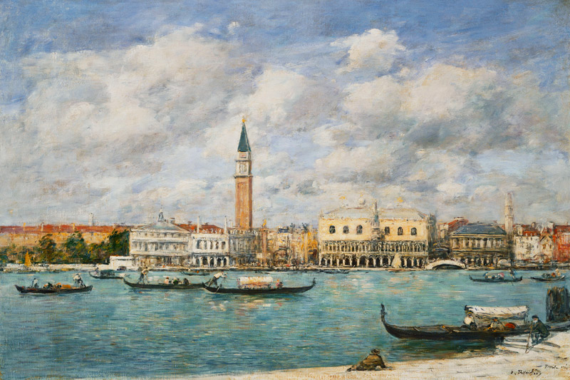 Venedig, Blick auf San Marco und den Campanile a Eugène Boudin
