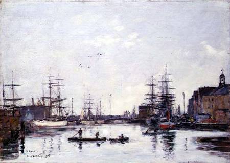 The Basin of the Barre, Le Havre a Eugène Boudin
