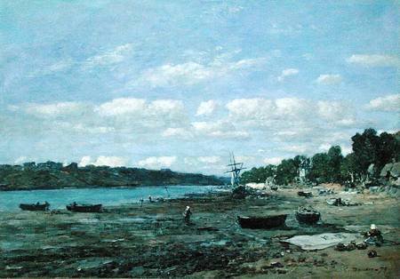 The Beach at low tide a Eugène Boudin