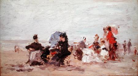 Beach near Deauville a Eugène Boudin