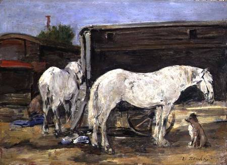 Gypsy Horses a Eugène Boudin