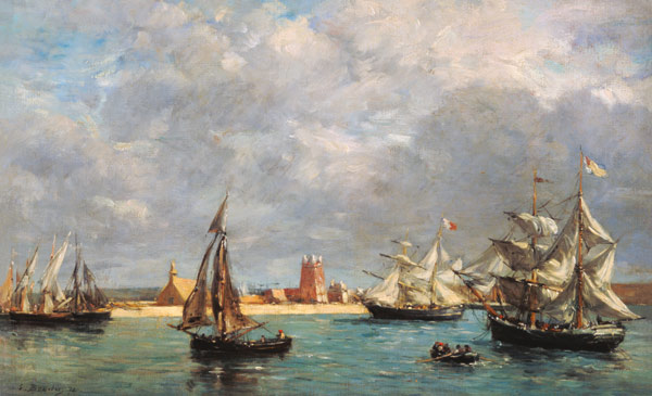 E.Boudin / Port of Camaret / 1872 a Eugène Boudin