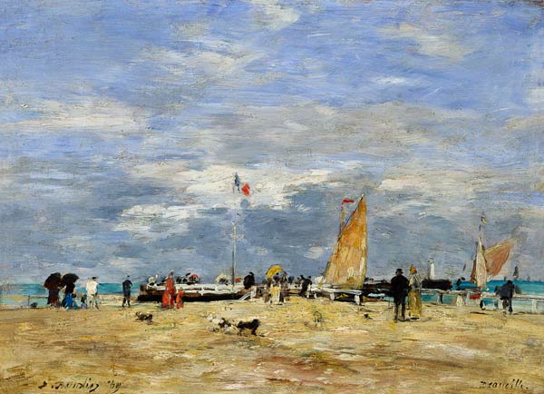 The Jetty at Deauville a Eugène Boudin