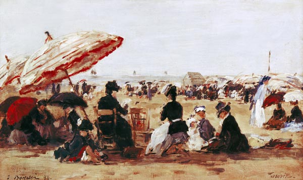 The Beach (La Plage) a Eugène Boudin