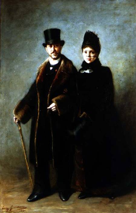 Heinrich Schliemann (1822-90) and his Wife a Eugene Broerman