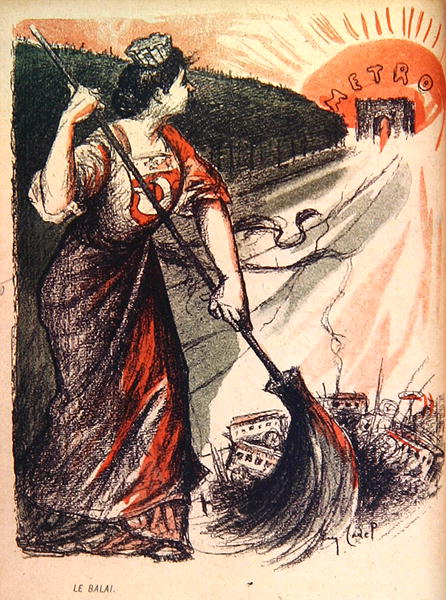 The Broom from ''L''Assiette Au Beurre'', pub. 10th Jan 1903 (litho)  a Eugene Cadel