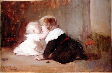 Children Playing, Leon and Marguerite a Eugène Carrière