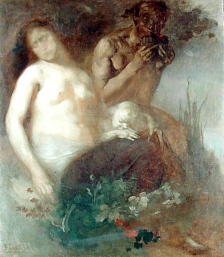 Nymph and Satyr a Eugène Carrière