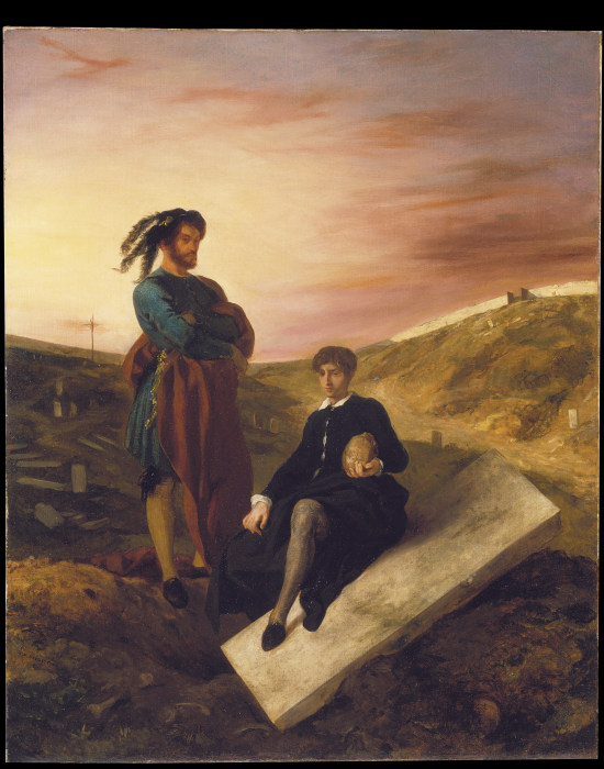 Hamlet and Horatio at the Cemetery a Eugène Delacroix