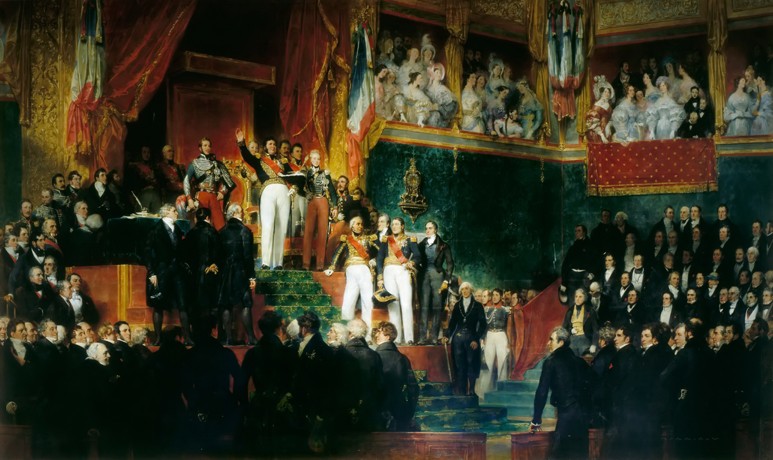 Louis-Philippe I is sworn in as king before the Chamber of Deputies, 9th August 1830 a Eugène Devéria