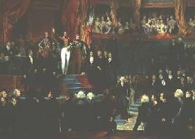 Louis-Philippe (1773-1850) is sworn in as king before the Chamber of Deputies