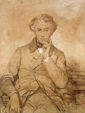 Ritratto di Henri Reber (1807-80) (matita e gesso bianco su carta)
