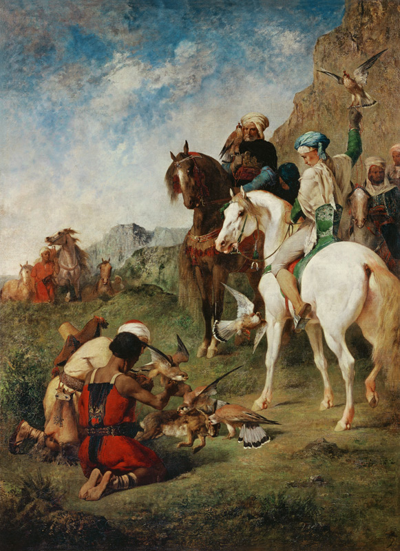 Caccia al falcone in Algeria a Eugène Fromentin