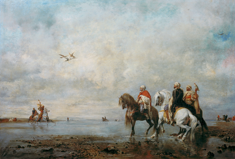 Falkenjagd in der Sahara a Eugène Fromentin
