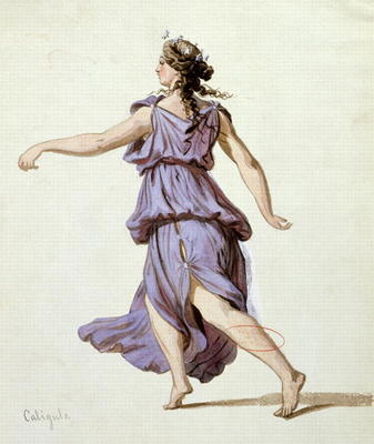 Night hour, costume design for the first production of 'Caligula' by Alexandre Dumas (1802-70) at th a Eugene Giraud