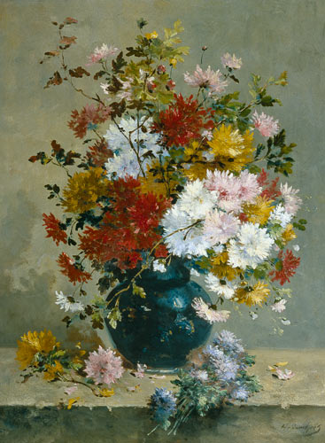 Blumenbouquet - Detail a Eugene Henri Cauchois