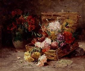 Flower basket from Nizza. a Eugene Henri Cauchois