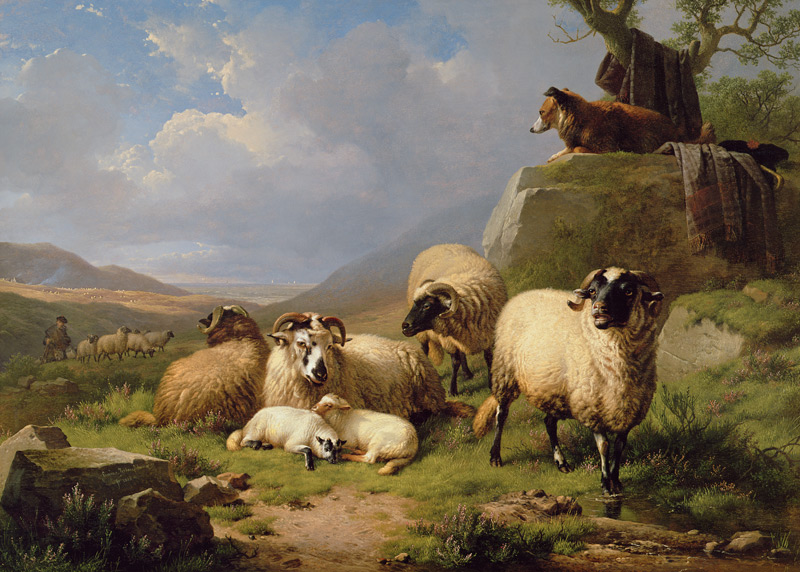 Sheep in a Landscape a Eugène Joseph Verboeckhoven