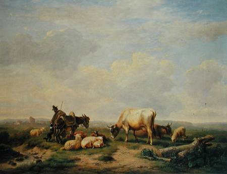 Herdsman and Herd a Eugène Joseph Verboeckhoven