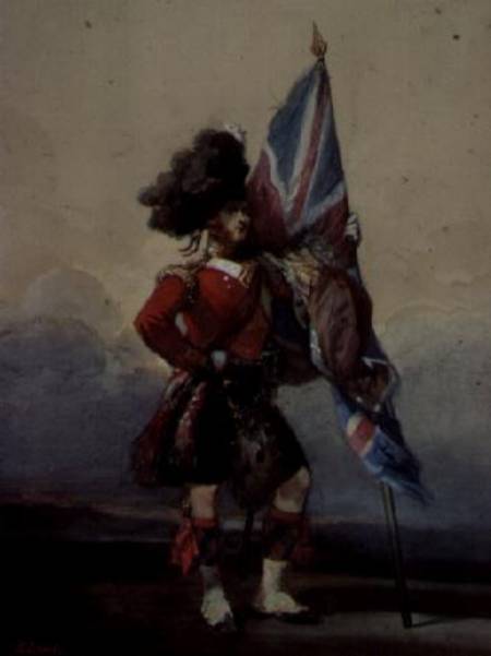 An Ensign of the 75th Highlanders a Eugène Louis Lami