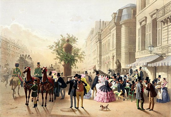Boulevard des Italiens, from ''Physionomies de Paris'' a Eugene Charles Francois Guerard