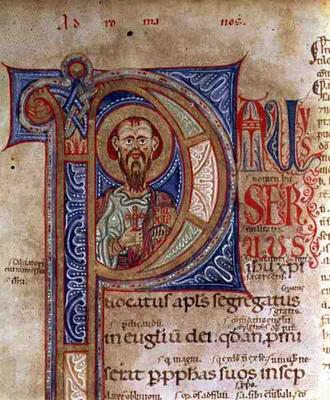 Epistle of St. Paul, 12th century (vellum) a European School, (12th century)