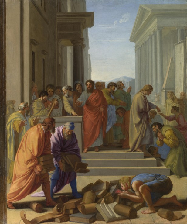 Saint Paul preaching at Ephesus a Eustache Le Sueur