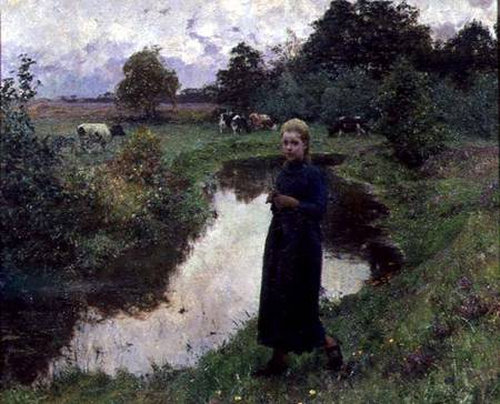 Young Girl in the Fields a Evariste Carpentier