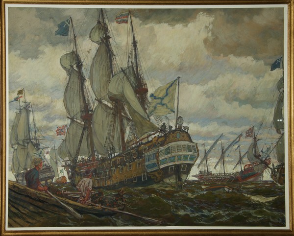 Die Flotte Peters I. a Evgeni Evgenievitch Lanceray