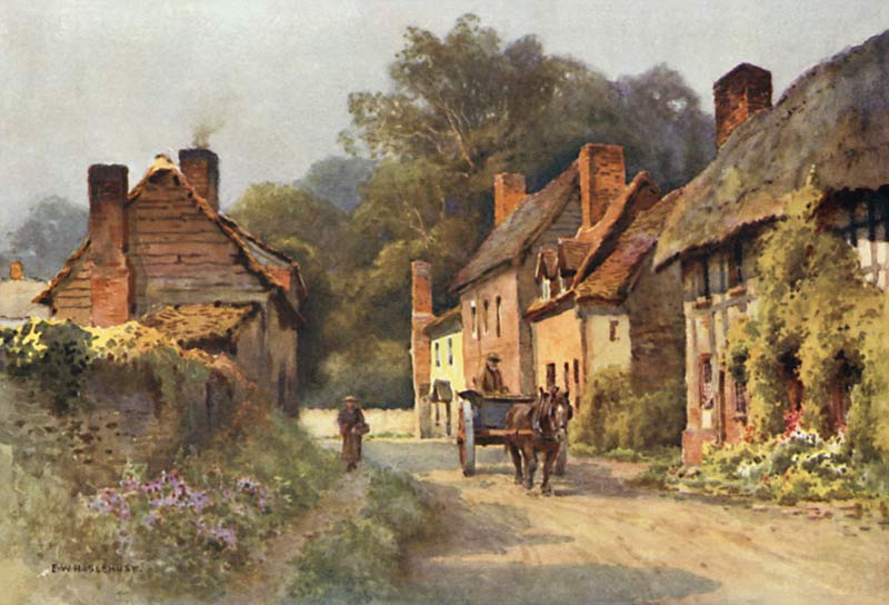 Old Cottages, Fownhope a E.W. Haslehust