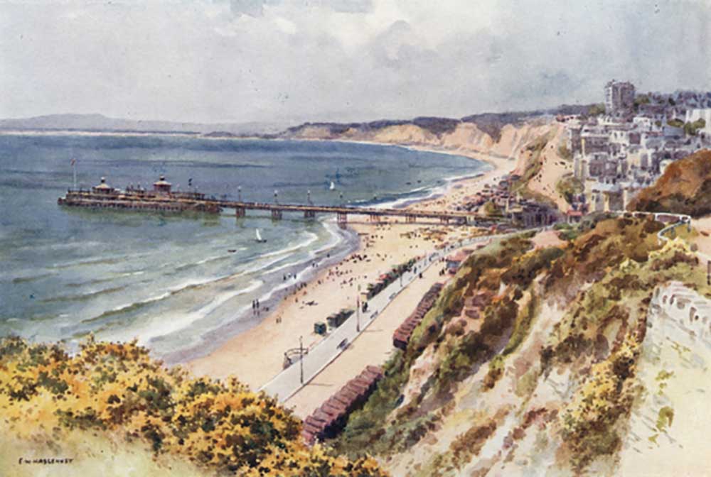 Bournemouth Pier and Sands from Eastcliff a E.W. Haslehust