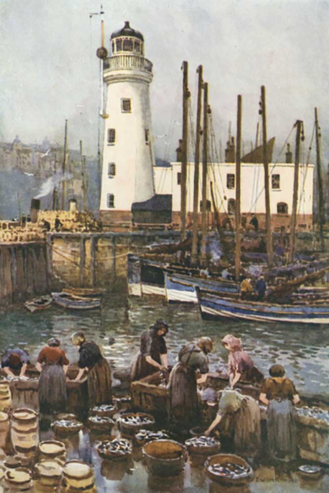 The Harbour during the Herring Season a E.W. Haslehust