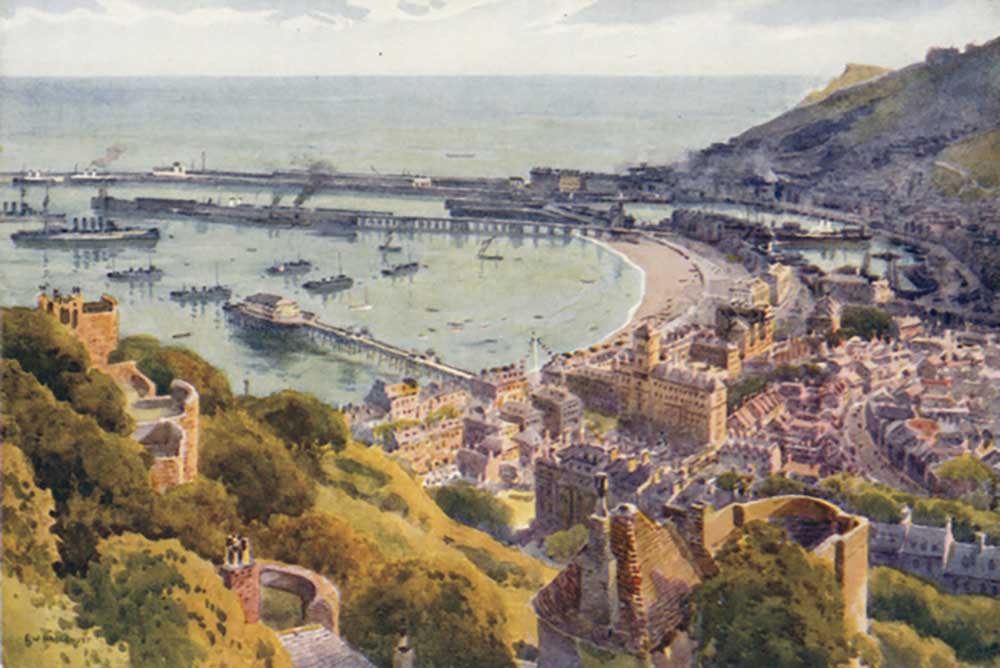 Dover Harbour from the Castle a E.W. Haslehust