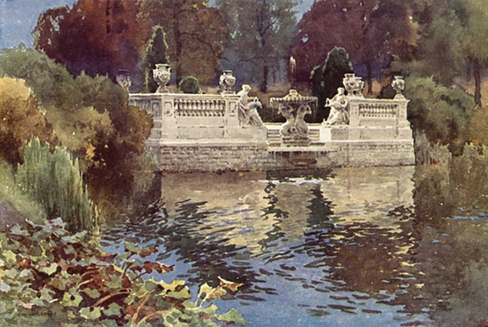 Lancaster Gate Fountain, Kensington Gardens a E.W. Haslehust