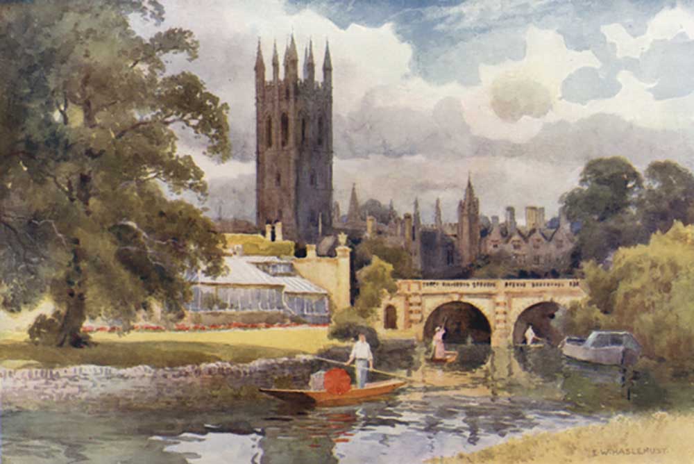 Magdalen College from the Cherwell a E.W. Haslehust