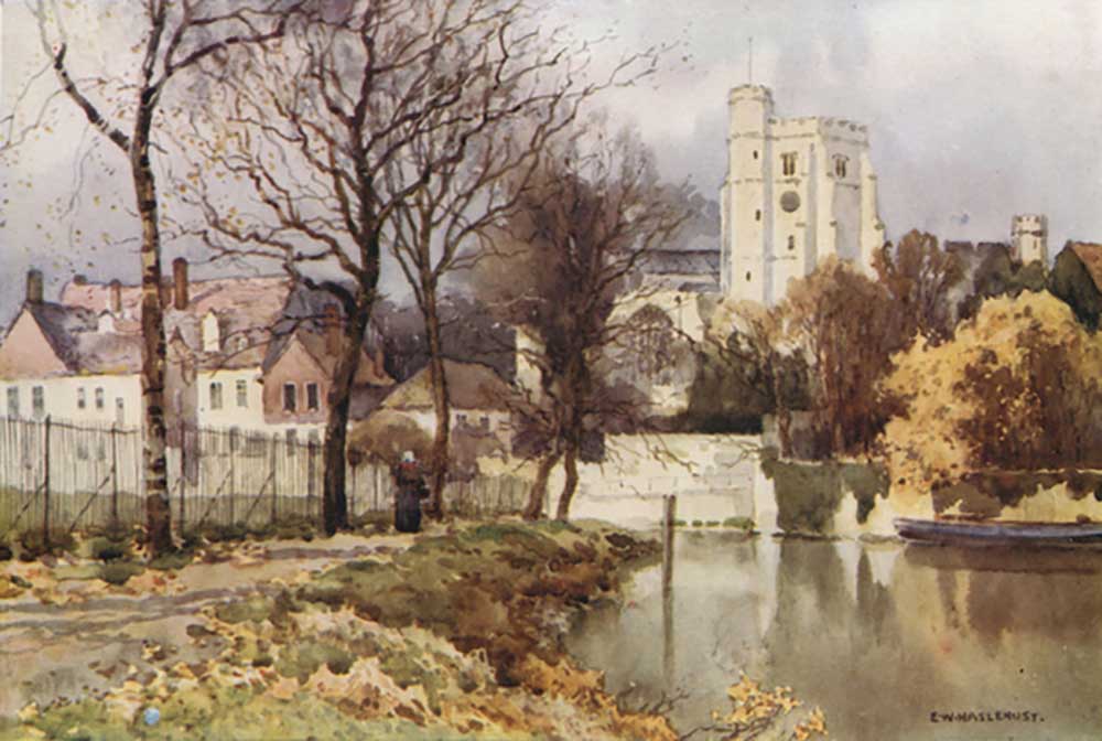 Maidstone, All Saints Church and the Palace a E.W. Haslehust