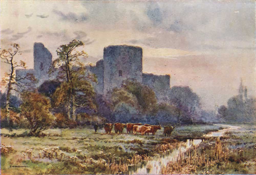 Pevensey Castle from the Meadwos a E.W. Haslehust