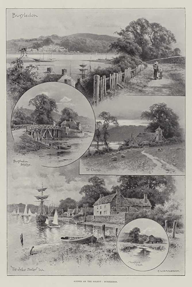 Scenes on the Solent, Bursledon a E.W. Haslehust