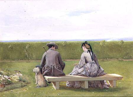 The Bench by the Sea (board) a Eyre Crowe