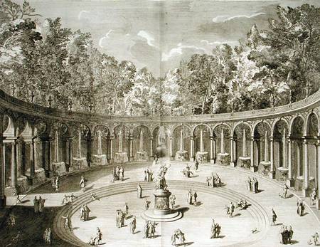 The Colonnade, Versailles, from 'Les Plans, Profils et Elevations des Ville et Chateau de Versailles a F. Delamonce