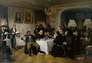 Banquet of the purchase team. a F. S Juravlev