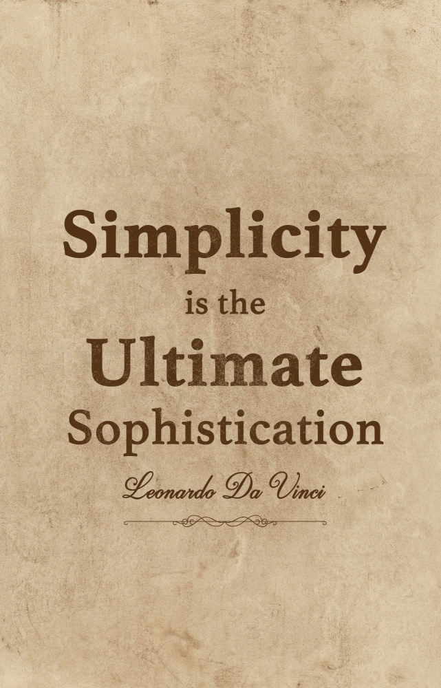 Da Vinci Quote Simplicity a Fadil Roze